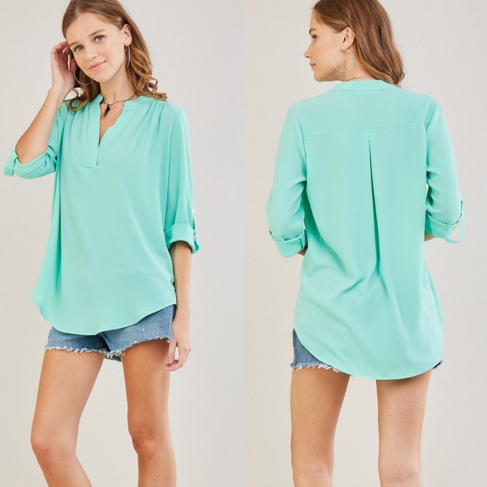 Mint V-Neck Tunic